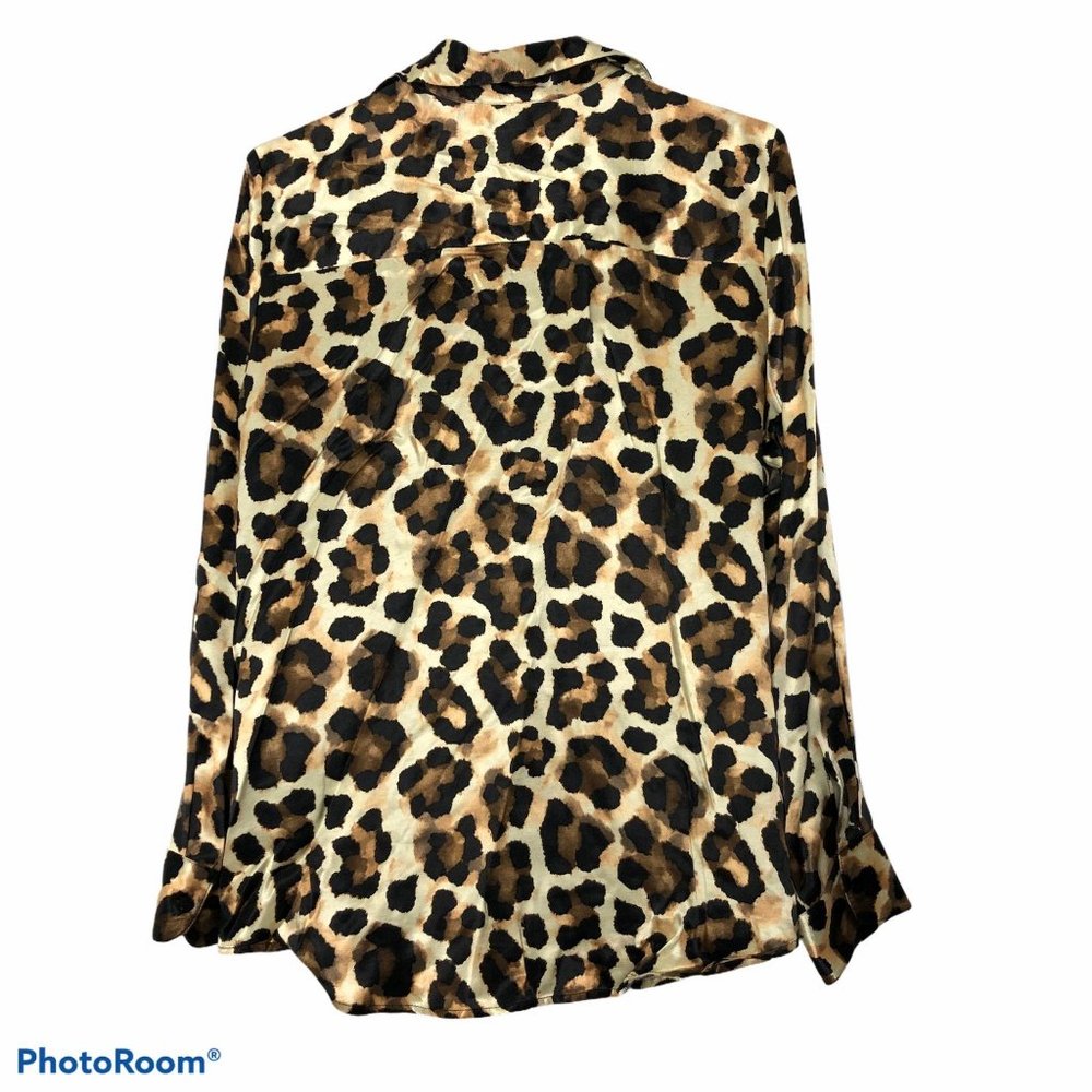 Topshop Leopard Print Button Down Shirt - Picture 6 of 8